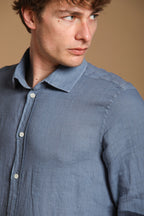Torino long-sleeved men's shirt in linen