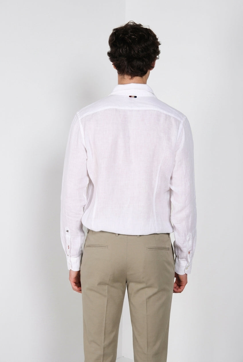Torino camisa hombre en tela de lino ①
