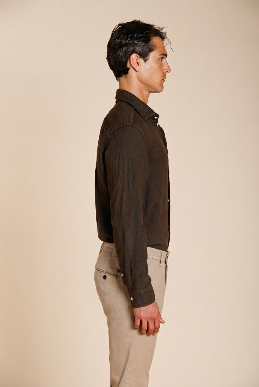 Torino Hemd Herren aus Leinen Canvas ①