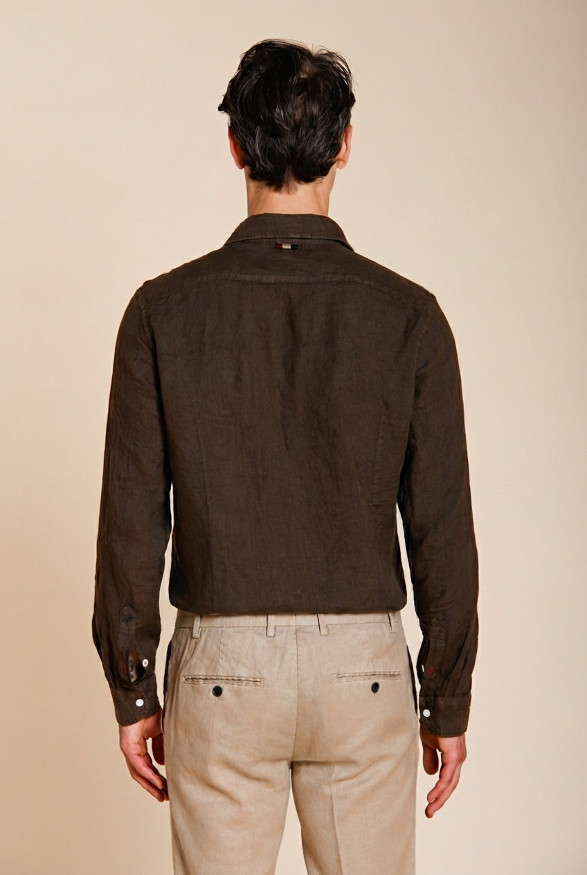 Torino Hemd Herren aus Leinen Canvas ①