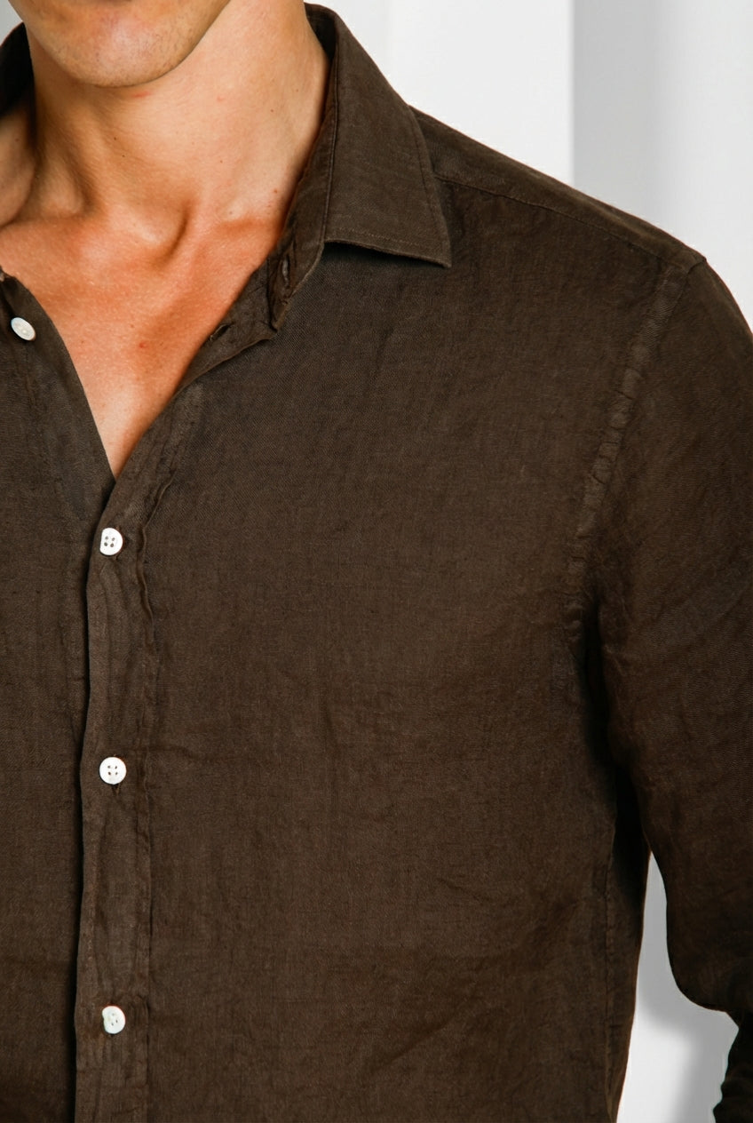 Torino Hemd Herren aus Leinen Canvas ①