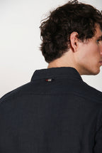 Torino camisa hombre en tela de lino ①