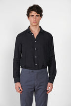 Torino camisa hombre en tela de lino ①