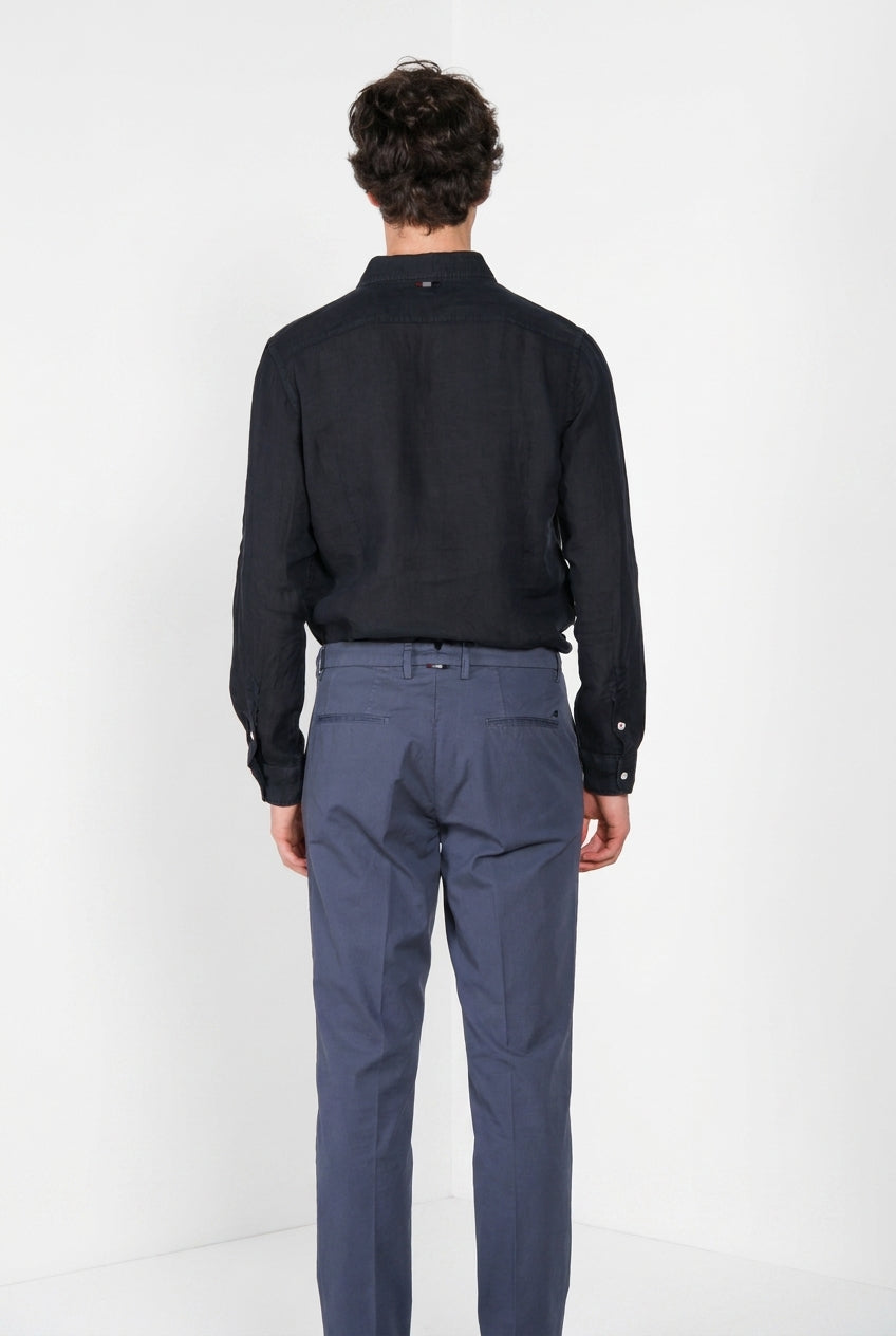 Torino camisa hombre en tela de lino ①