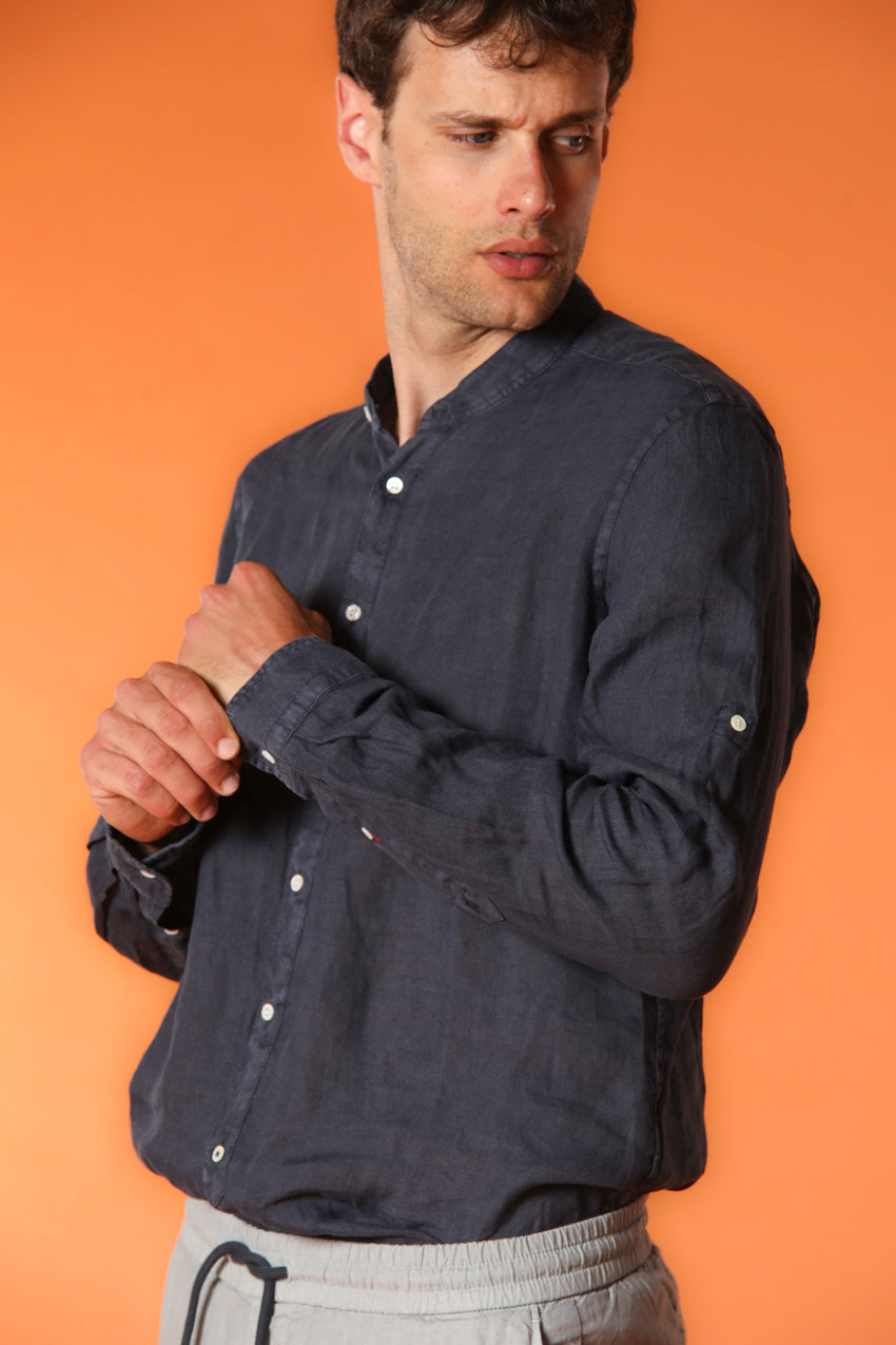 Porto men's long-sleeve linen shirt