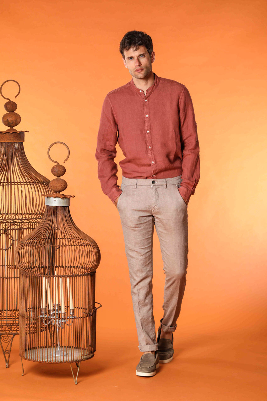 Porto men's long-sleeve linen shirt