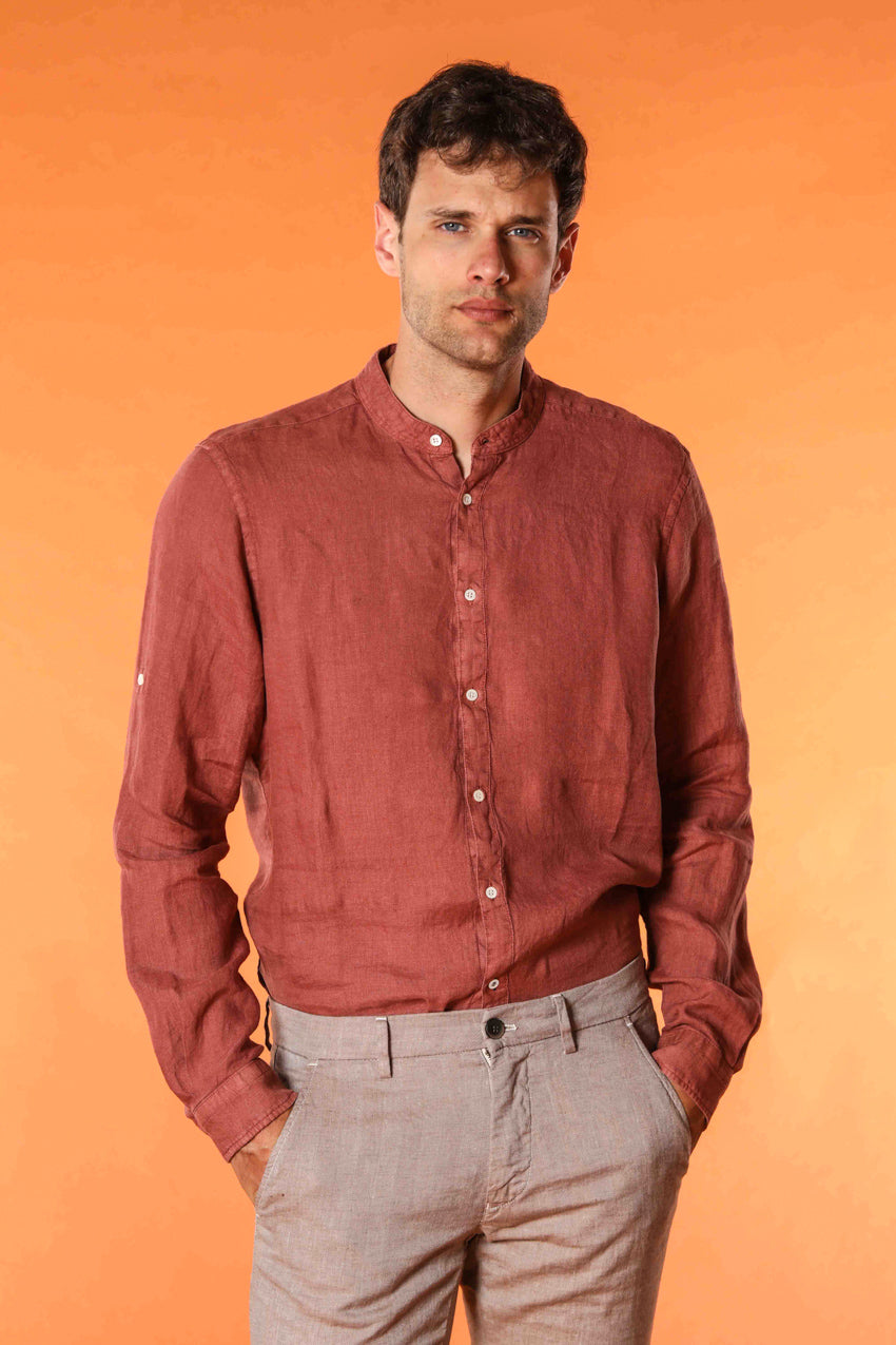 Porto men's long-sleeve linen shirt