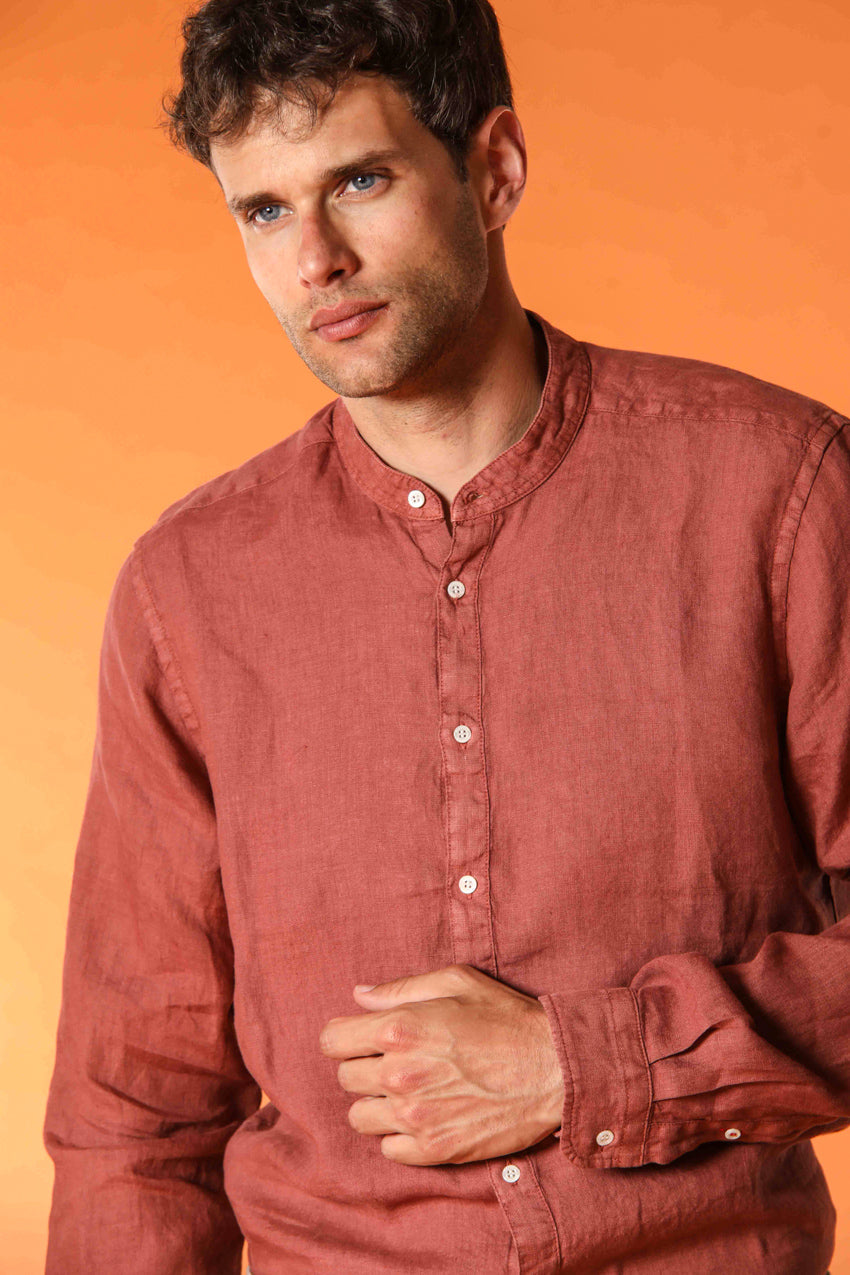 Porto men's long-sleeve linen shirt