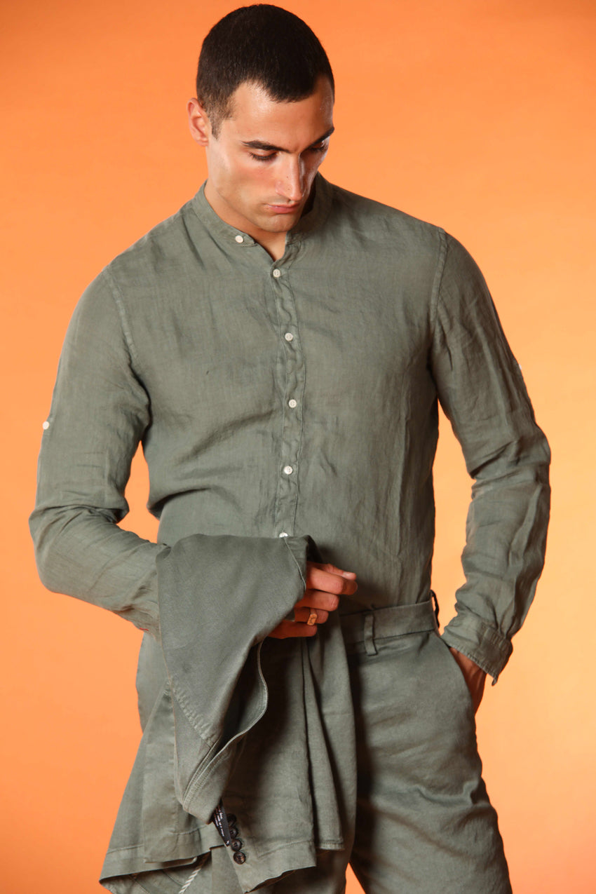 Porto men's long-sleeve linen shirt