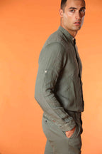 Porto men's long-sleeve linen shirt