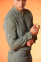 Porto men's long-sleeve linen shirt