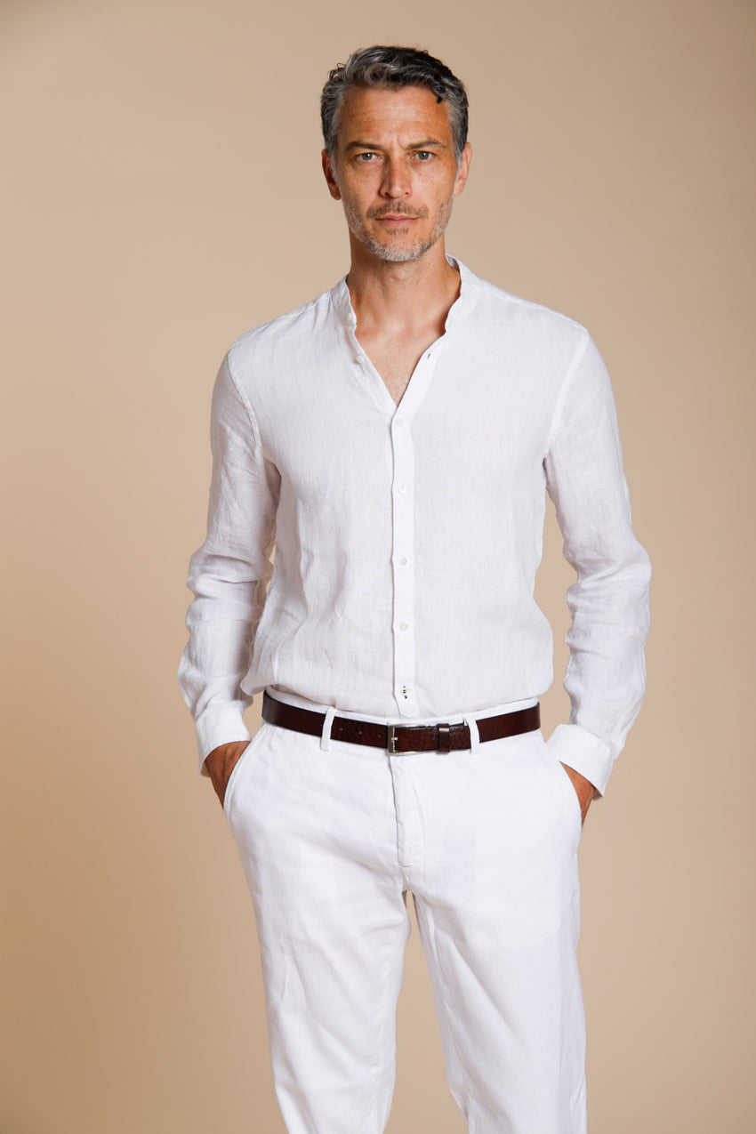 Porto chemise homme en toile de lin ①