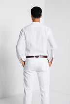 Porto chemise homme en toile de lin ①