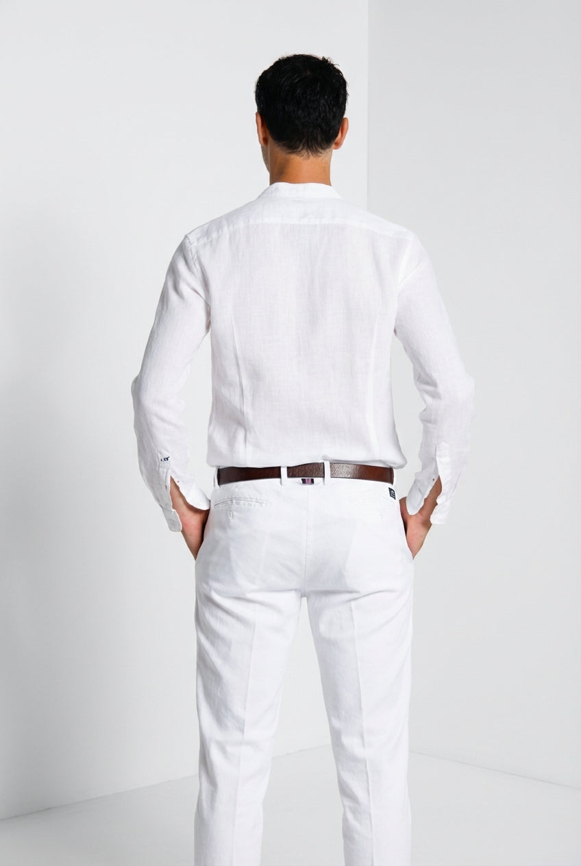 Porto chemise homme en toile de lin ①