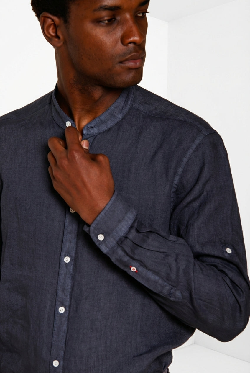 Porto Hemd Herren aus Leinenstoff ①