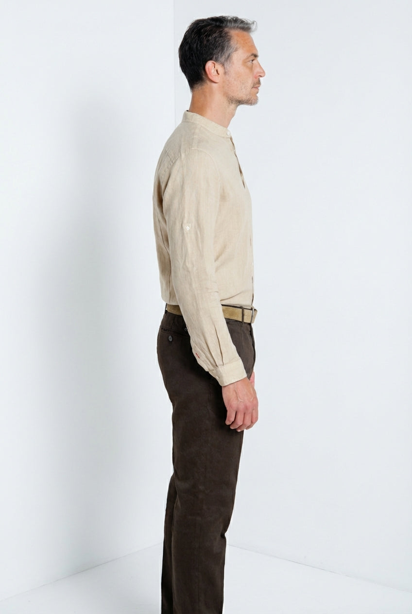 Porto men's shirt in linen canvas ①