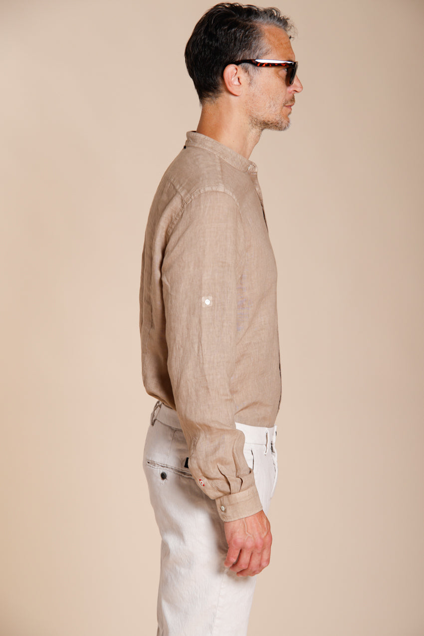 Porto camisa hombre en tela de lino ①