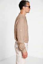 Porto men's shirt in linen canvas ①
