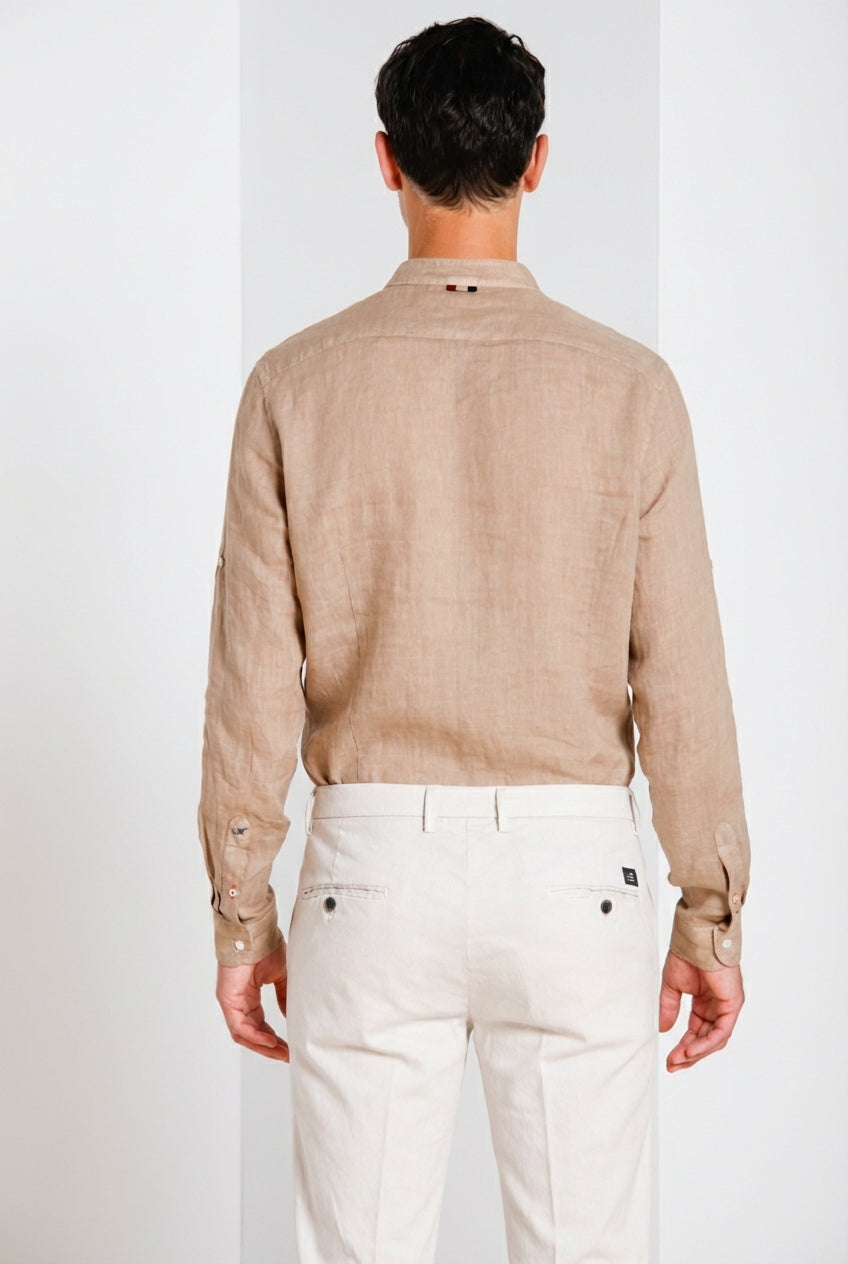 Porto men's shirt in linen canvas ①