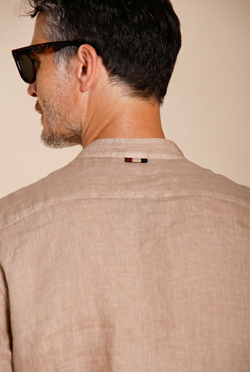 Porto camisa hombre en tela de lino ①