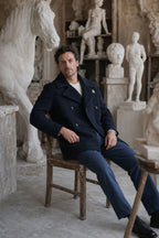 Redford Men's Coat in Wool Fabric