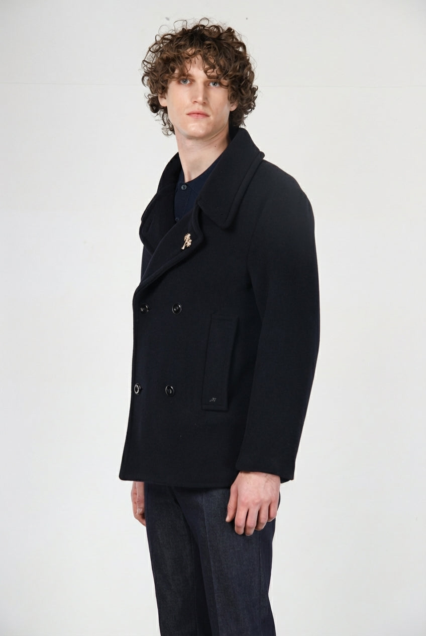Brando Men's Coat in Soft Wool Fabric