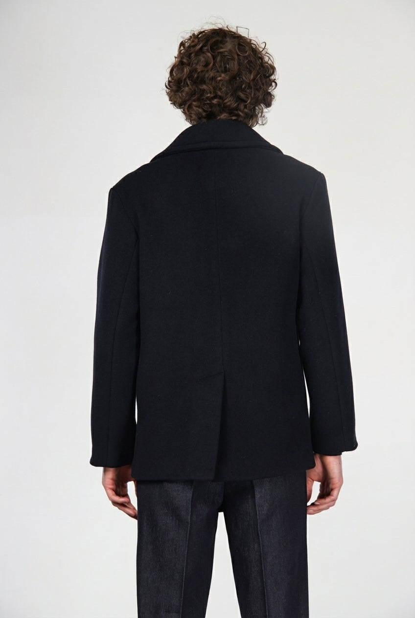 Brando Men's Coat in Soft Wool Fabric