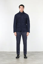 Field Jacket M74 hombre en paño efecto punto con estampado Príncipe de Gales