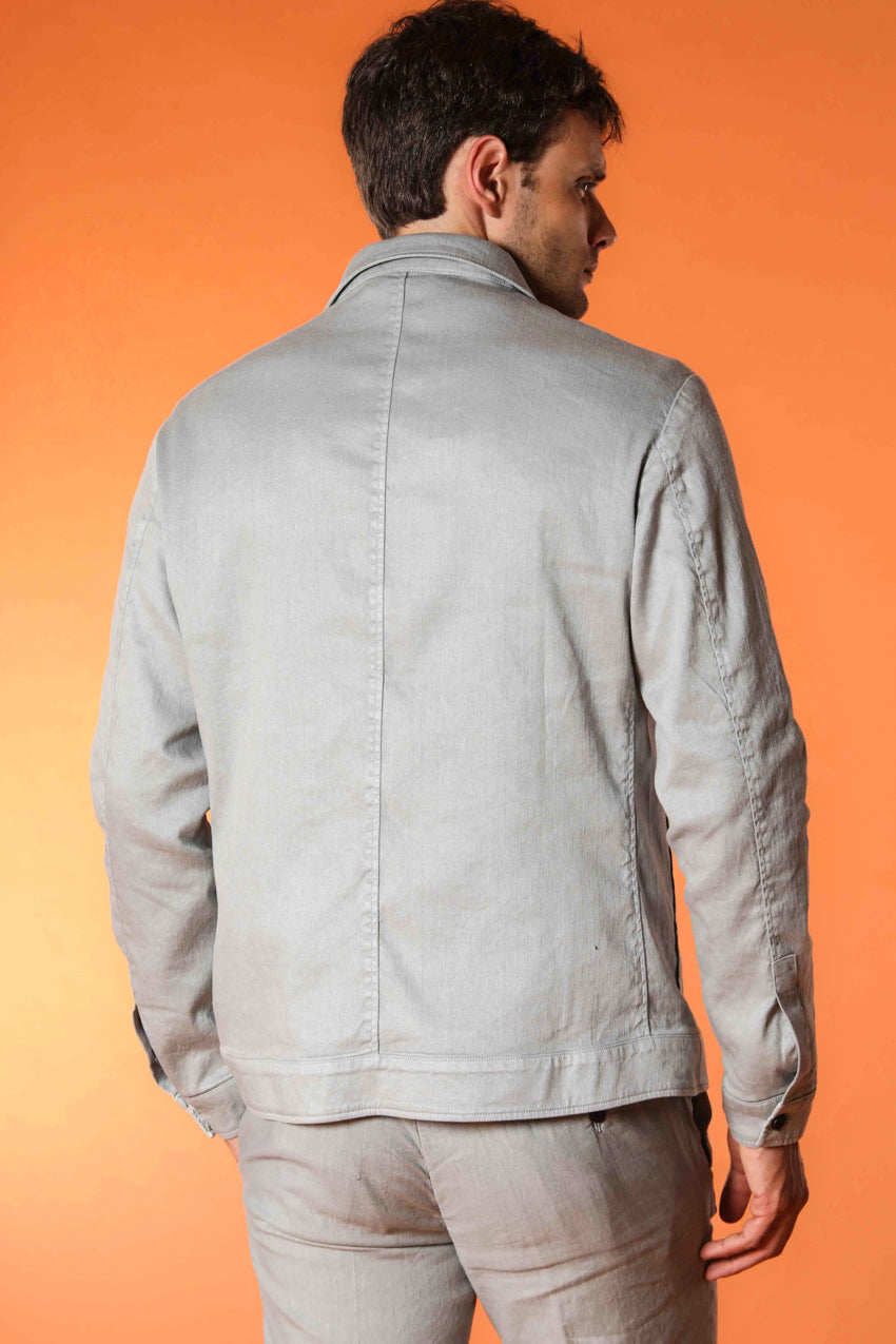 James overshirt uomo in twill di lino misto cotone