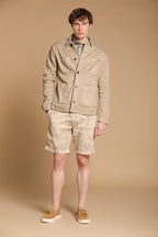 James overshirt uomo in twill di lino misto cotone