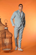 Da Vinci Summer Men's blazer in linen and cotton twill 