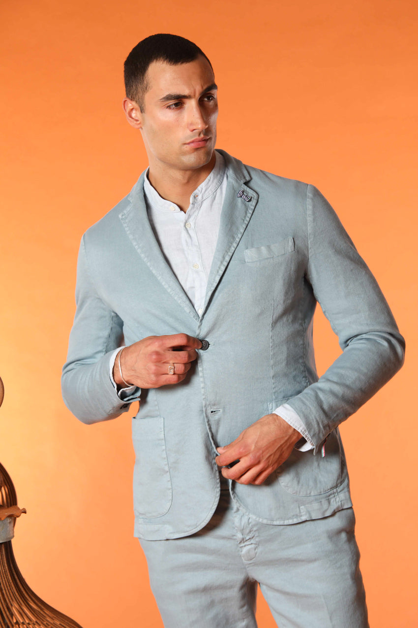 Da Vinci Summer Men's blazer in linen and cotton twill 