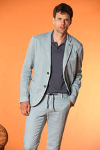 Da Vinci Summer Men's blazer in linen and cotton twill 