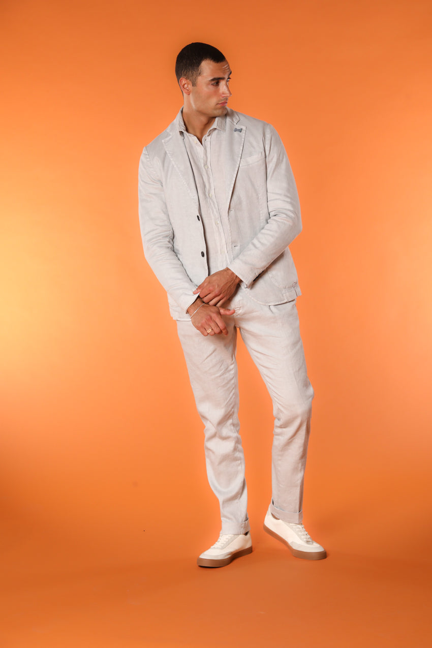 Da Vinci Summer Men's blazer in linen and cotton twill 
