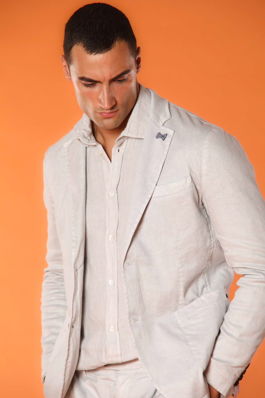 Da Vinci Summer Men's blazer in linen and cotton twill 