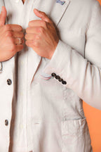 Da Vinci Summer Men's blazer in linen and cotton twill 