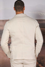 Da Vinci Summer Men's blazer in linen and cotton twill 