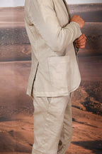 Da Vinci Summer Men's blazer in linen and cotton twill 