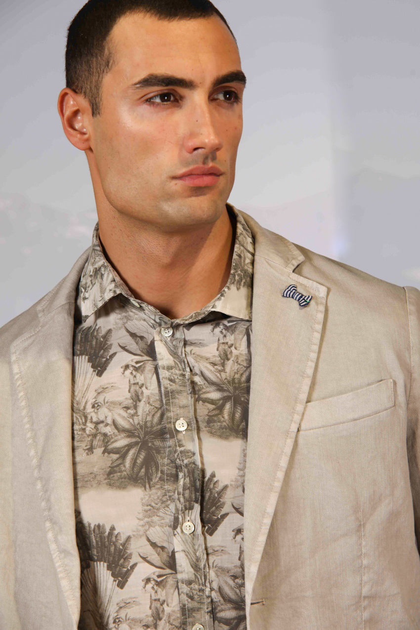 Da Vinci Summer Men's blazer in linen and cotton twill 
