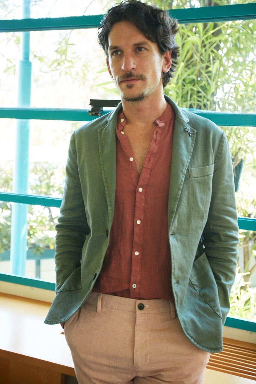 Da Vinci Summer men's blazer in linen and cotton twill