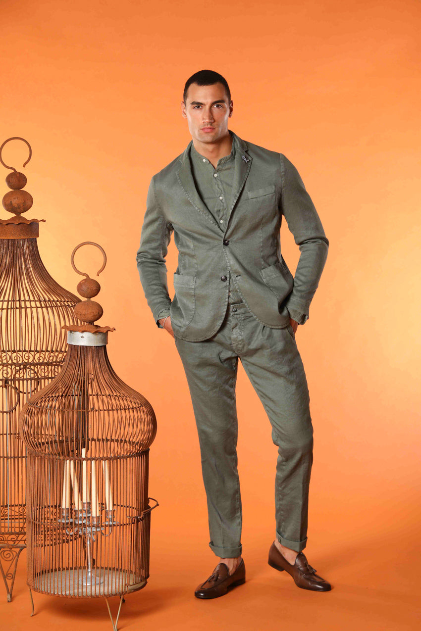 Da Vinci Summer men's blazer in linen and cotton twill
