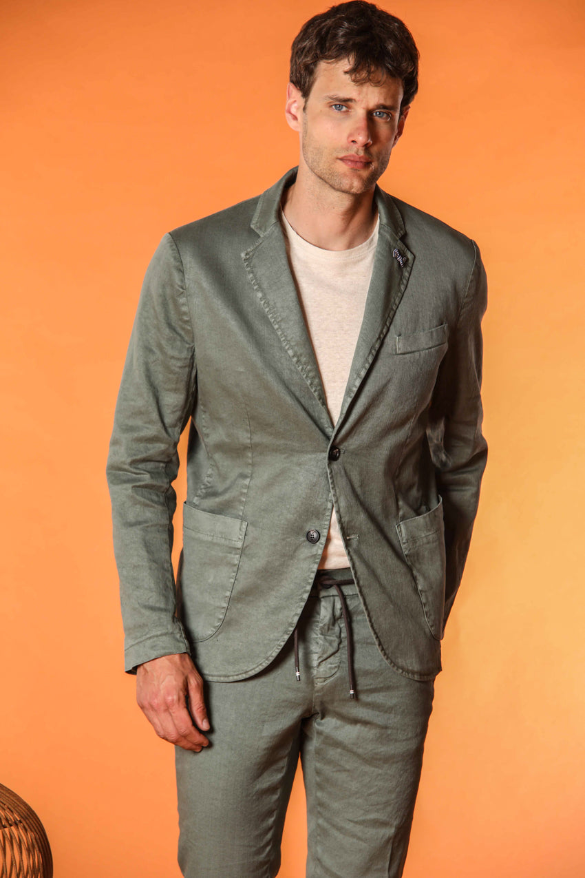 Da Vinci Summer men's blazer in linen and cotton twill