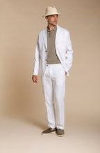 Da Vinci blazer homme en twill de lin et coton