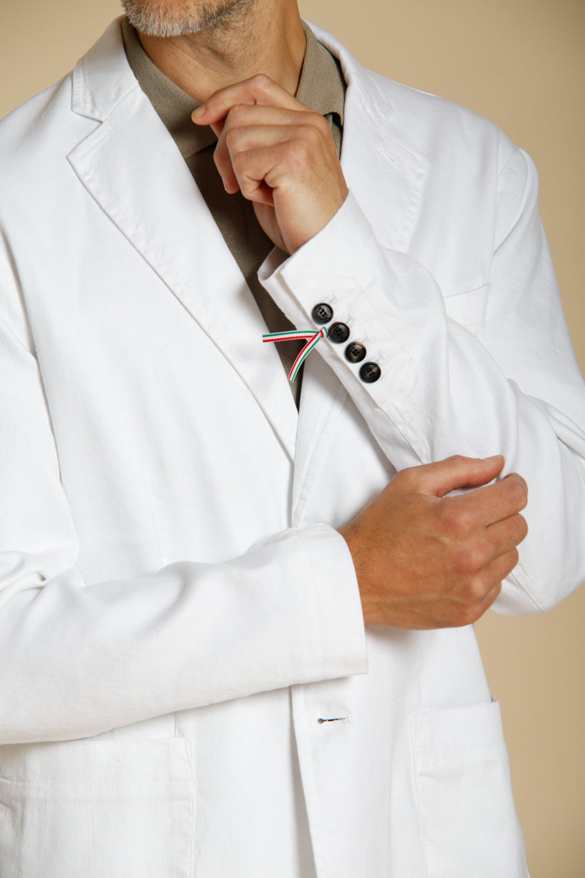 Da Vinci blazer hombre en twill de lino y algodón