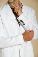 Da Vinci blazer hombre en twill de lino y algodón