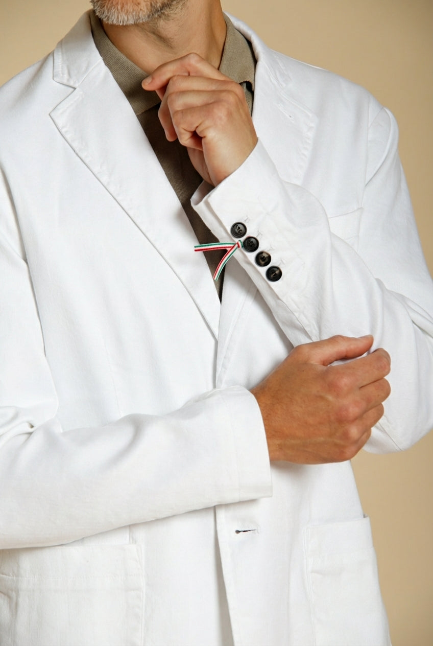 Da Vinci blazer homme en twill de lin et coton