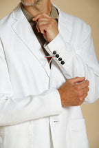 Da Vinci blazer homme en twill de lin et coton