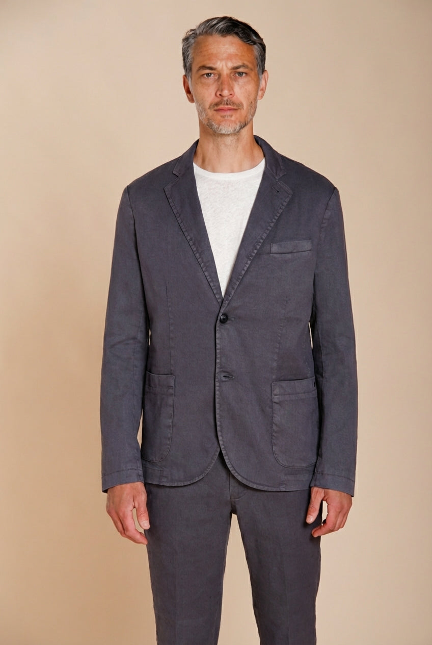 Da Vinci blazer homme en twill de lin et coton