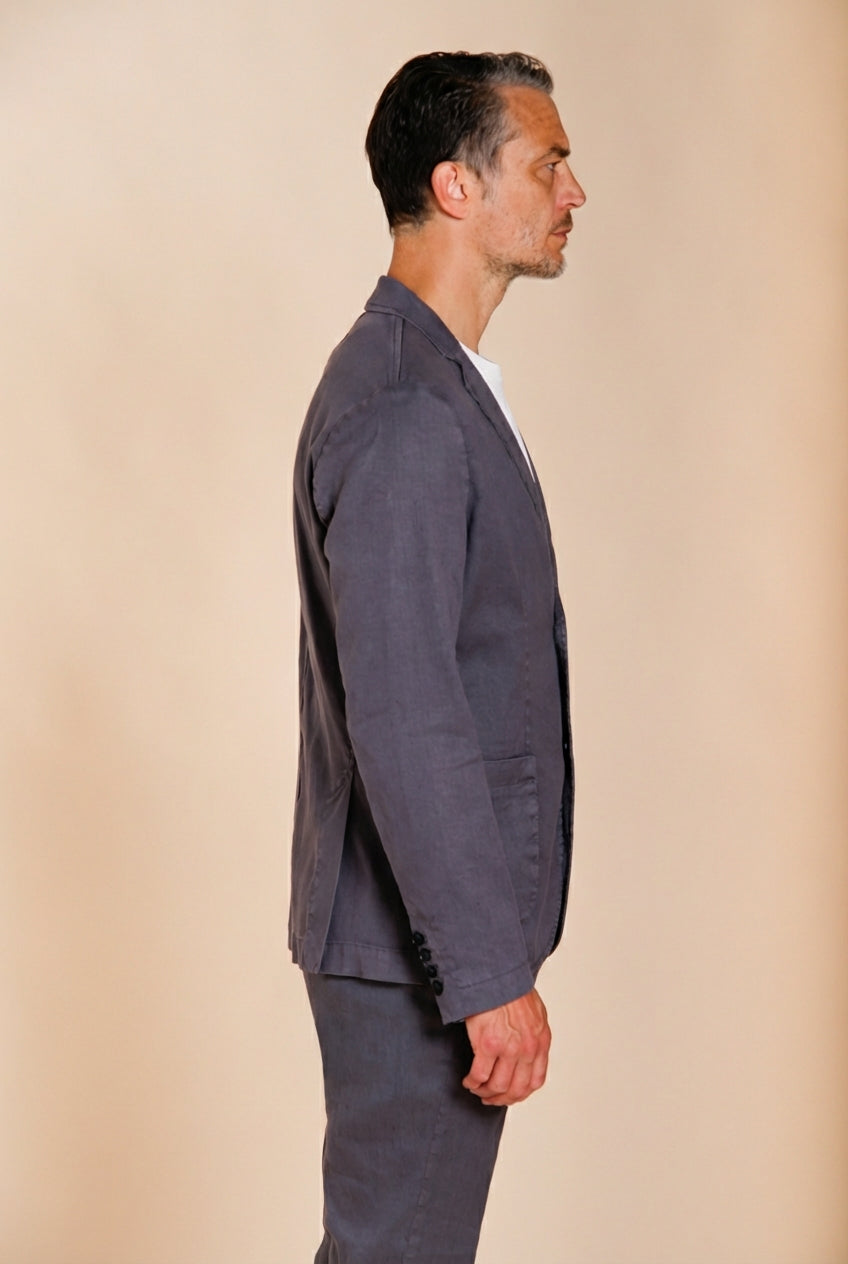 Da Vinci blazer homme en twill de lin et coton