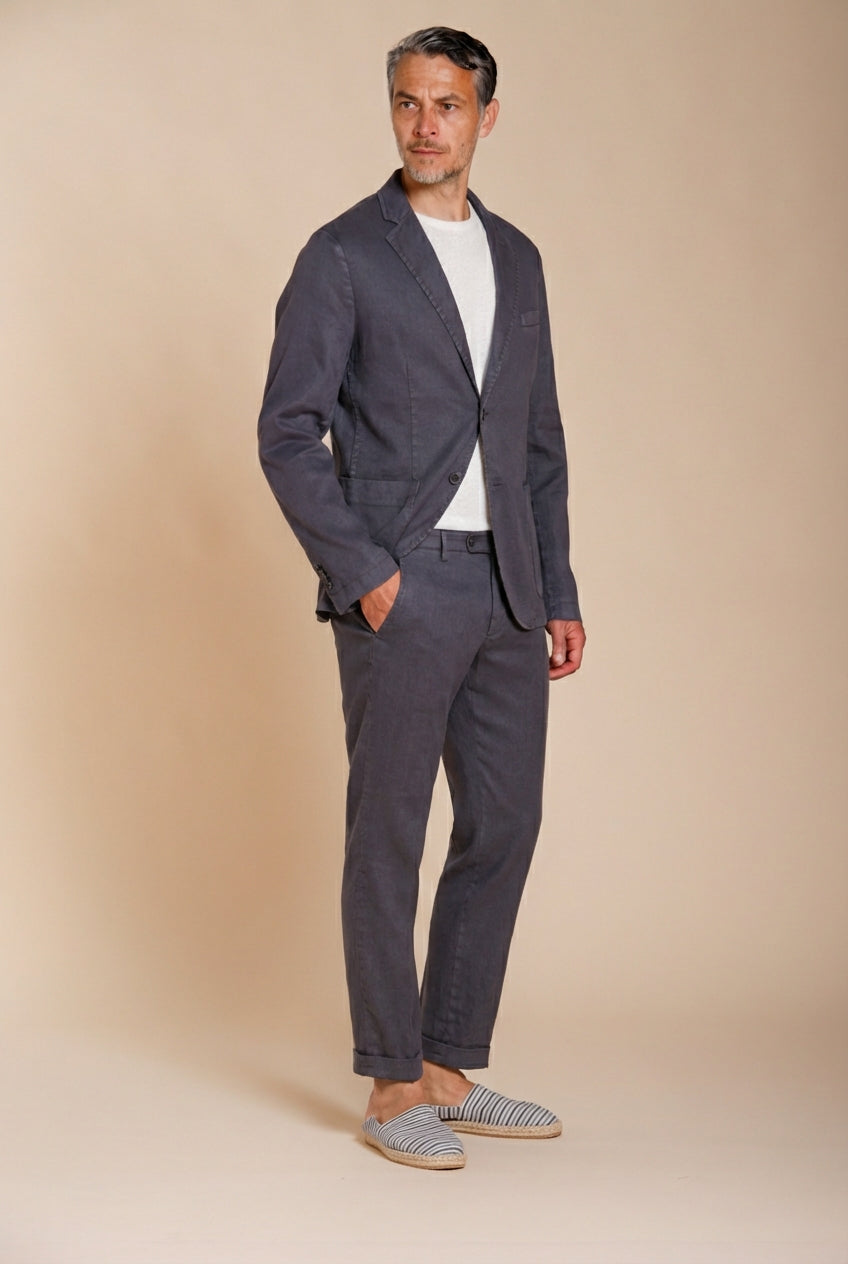 Da Vinci blazer homme en twill de lin et coton